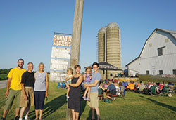 The farm and events are a family effort. From left are Zack Reishus, Neal Reishus and Michele Reishus (daughter of R.C. Ripberger), Magdalene (Reishus) Mastin with daughter Reis and Jeff Mastin with daughter Raena. (Photo by Caroline B. Mooney)